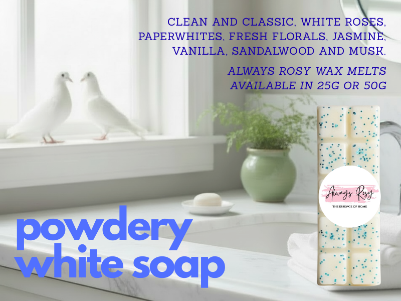 Powdery White Soap Wax Melt Snap Bar