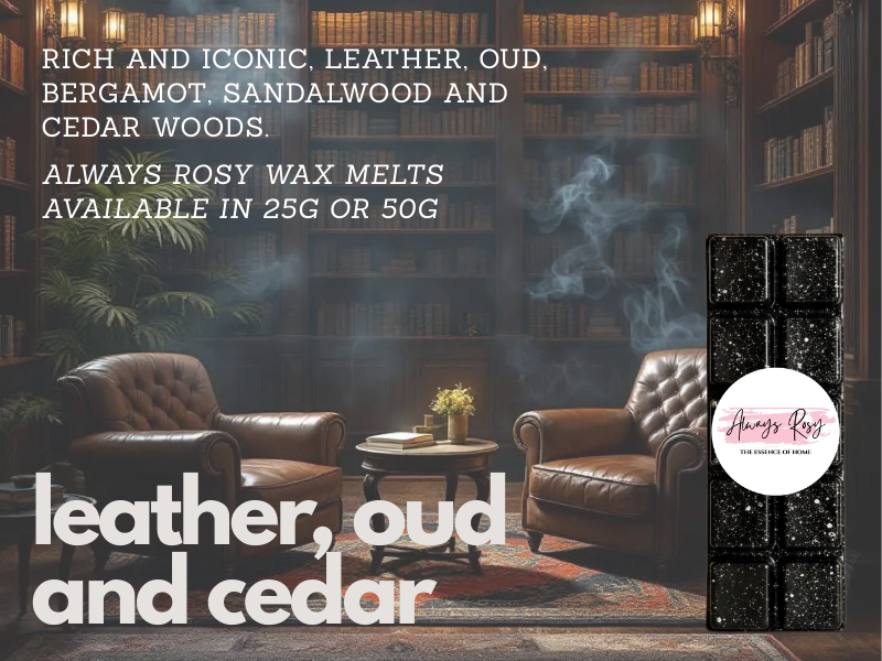 Leather, Oud & Cedar Wax Melt Snap Bar