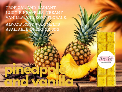 Pineapple & Vanilla Wax Melt Snap Bar