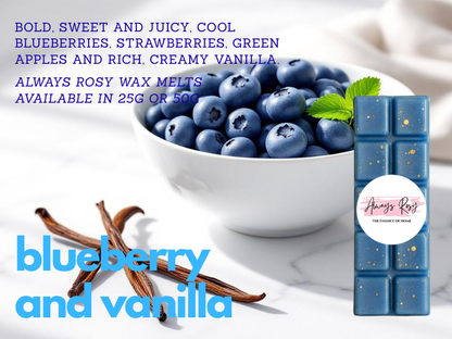 Blueberry & Vanilla Wax Melt Snap Bar